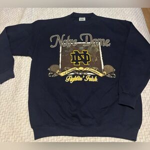 Vintage Notre Dame Fighting Irish Football Crewneck Size L